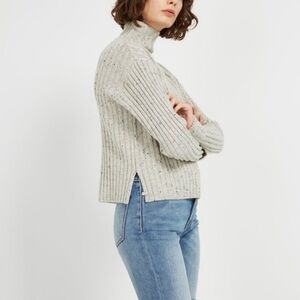 Frank & Oak speckled mock neck sweater
